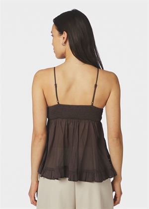 Elvena s voile top Mørkebrun Neo Noir 